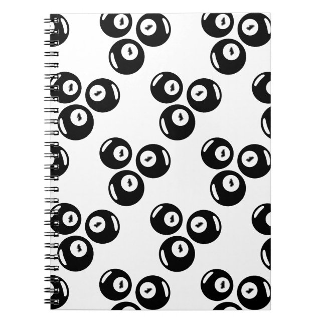 Carnet Numéro Chanceux 111 Boules Noires (Devant)