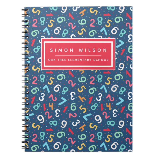 Carnet Numéro de menu Motif - Enfants ou enseignant (Devant)