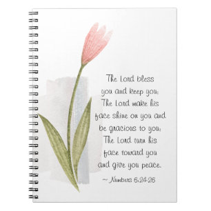 Carnet Numéros 6:24-26 Le Seigneur vous bénisse et vous g