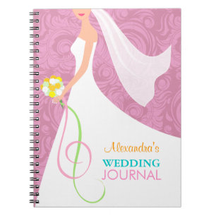 Carnet nuptiale de journal de mariage de damassé