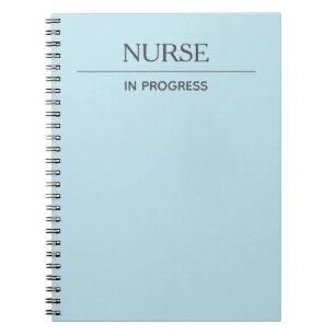 Carnet Nurse In Progress Custom Pastel Blue Notebook