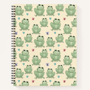 Carnet Nursery de grenouille à l'aquarelle crème fantaisi