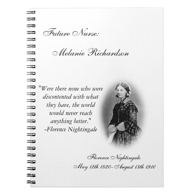 Carnet Nursing Student-with Florence Nightingale citation (Devant)