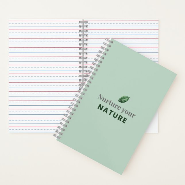 Carnet Nurture Your Nature Minimal Motivational Notebook (À l'intérieur)