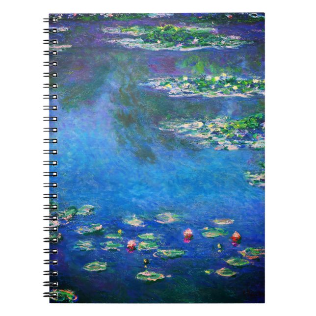 Carnet Nymphéas vintage par Claude Monet (Devant)
