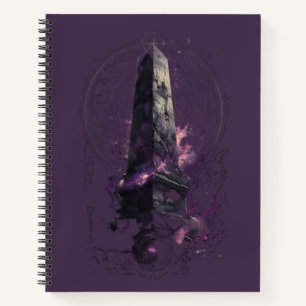 Carnet Obélisque Cosmique Violet Art Occulte Sombre