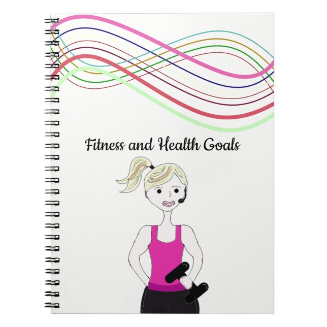 Carnet Objectifs de forme physique et de santé féminins (Devant)