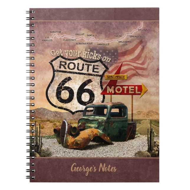 Carnet Obtenez vos coups de pied sur la route 66 (personn (Devant)
