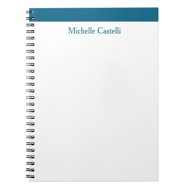 Carnet Ocean Blue & White Professionnel Unique Classique (Devant)