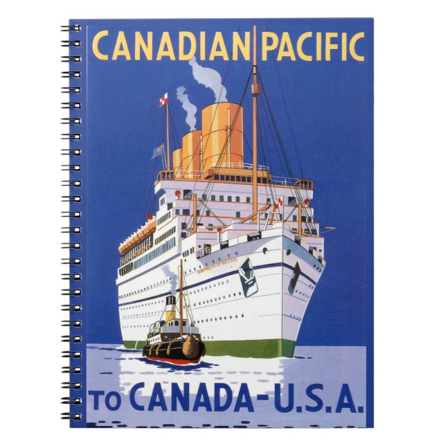 CARNET OCEAN LINER EMPRESS OF BRITANNIA NOTEBOOK (Devant)