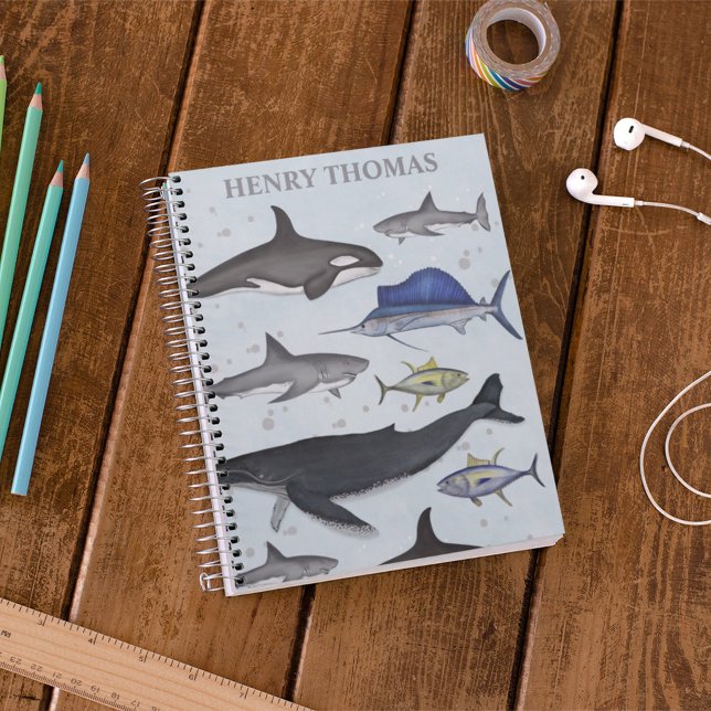 Carnet Océan Simple Marine Animaux Murs Mer Whimsical (Créateur téléchargé)