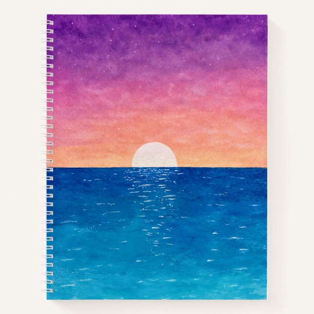 Carnet Ocean Sunset Design Notebook (Devant)