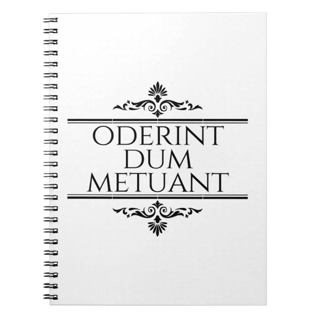 Carnet Oderint Dum Metuant (Devant)