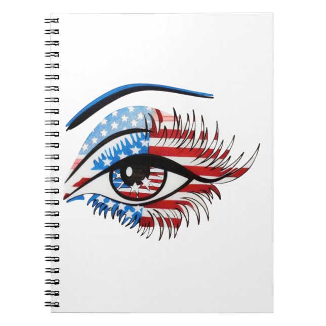 Carnet Oeil de drapeau américain, Clipart de sublimation  (Devant)