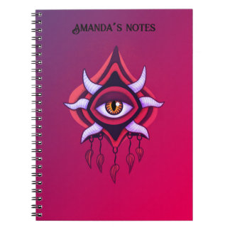 Carnet Oeil démon pourpre - Nom de l'art occulte gothique