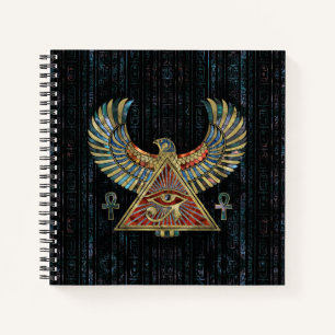 Carnet OEil d'Horus - Pierre de Wadjet et or