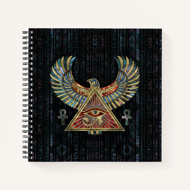 Carnet OEil d'Horus - Pierre de Wadjet et or (Devant)