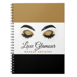 Carnet OEil doré glamour cils maquillage Artiste Beauté B