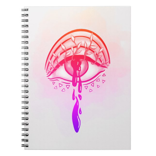 Carnet Oeil psychédélique Pastel Goth Esthétique (Devant)