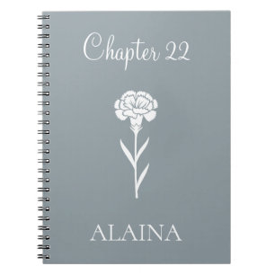 Carnet Œillet de l'année personnalisé Fleur de naissance