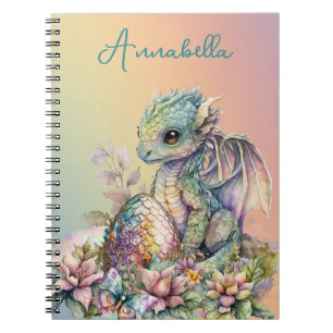 Carnet Oeuf de dragon de bébé mou sur arc-en-ciel