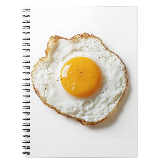 Carnet Œuf Frit Parfaitement avec des Bords Croustillants (Devant)