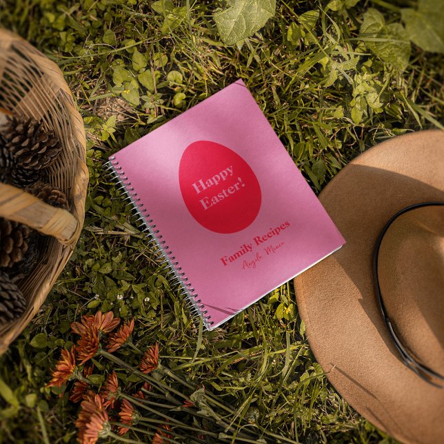 Carnet OEuf rouge et rose minimum Pâques (Créateur téléchargé)