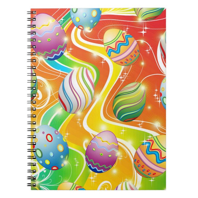 Carnet Œufs de Pâques Motif Festif (Devant)