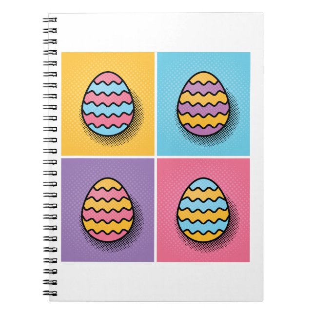 Carnet Oeufs de Pâques Pop Art esthétique (Devant)