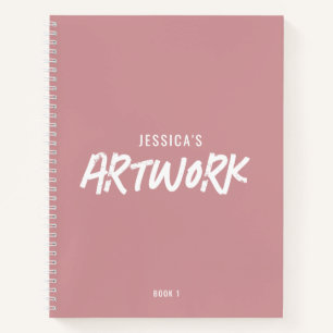 Carnet Oeuvre Artiste Personnalisée Sketchbook Rose
