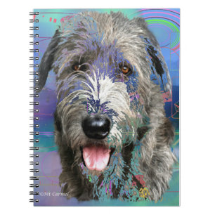Carnet Oeuvre colorée irlandaise Wolfhound