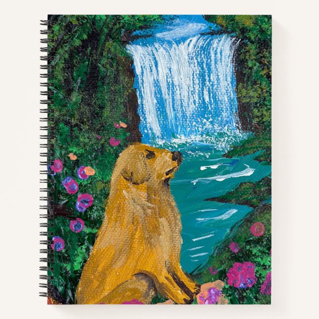 Carnet     Œuvre d'art artisanale – Chien près de la casc (Devant)