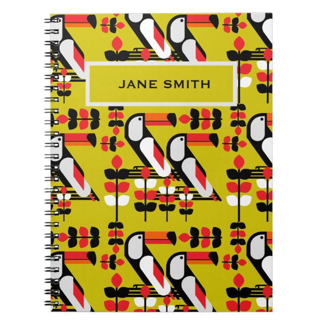 Carnet Œuvre d'art colorée de Toucan (Devant)