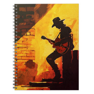 Carnet Œuvre d'Art de Guitare Cowboy – Musicien Occidenta
