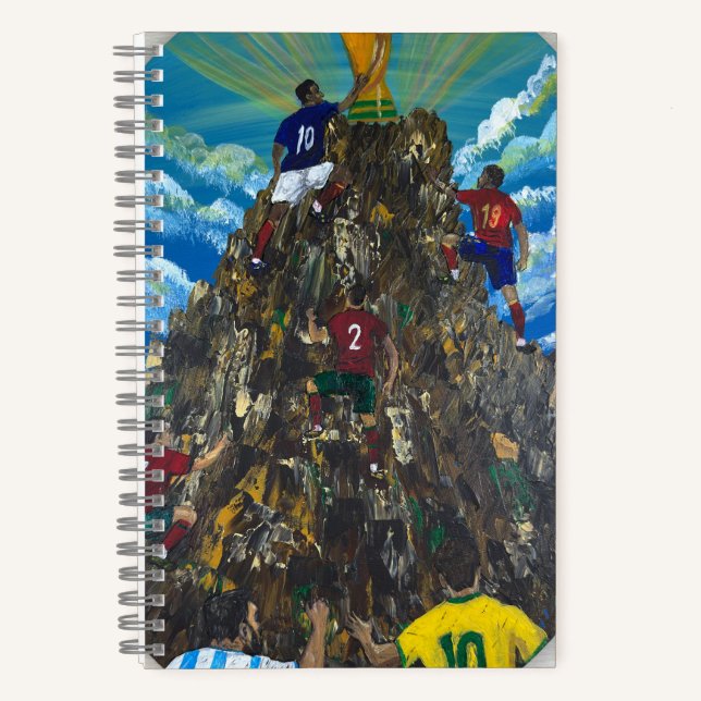 Carnet Œuvre d'art faite main - Coupe du Monde  (Recto)