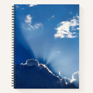 Carnet Œuvre d'art murale Rayons de soleil Ciel bleu mini