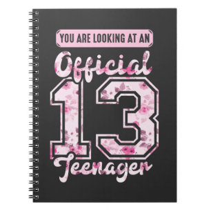 Carnet Officiel 13 Adolescent 13e anniversaire 13 ans