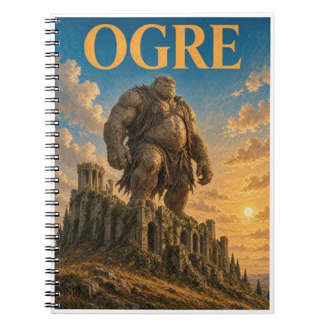 Carnet Ogre, monstre de fantasy gothique (Devant)