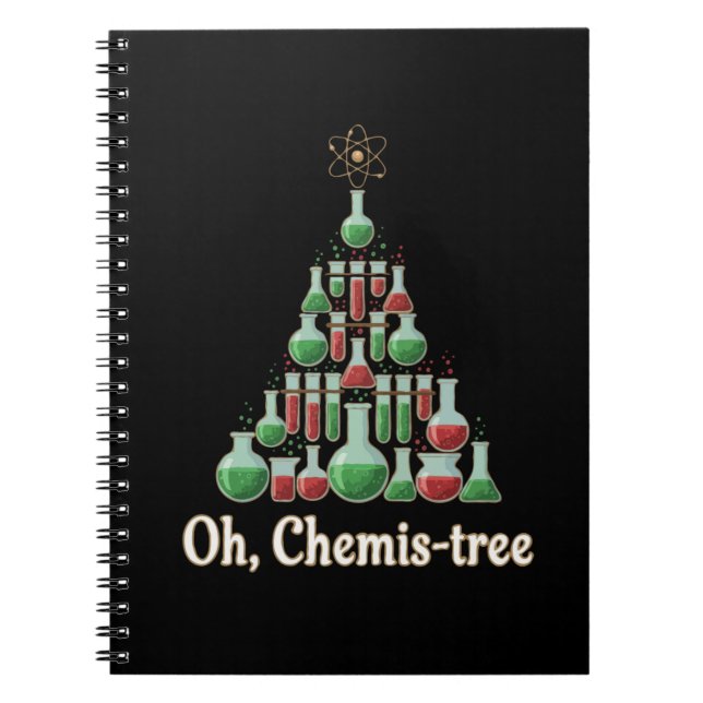 Carnet Oh Arbre de Chimie Drôle de Science Chimie Noël (Devant)