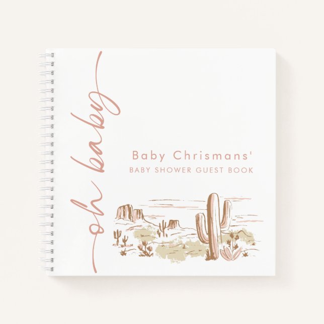 Carnet Oh Baby Cowgirl Shower Guest Book (Devant)