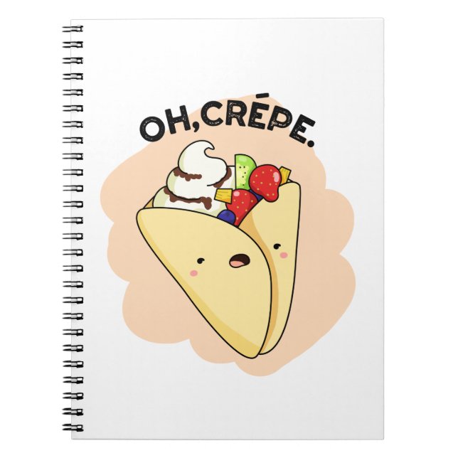 Carnet Oh Crepe amusant jeu de nourriture (Devant)