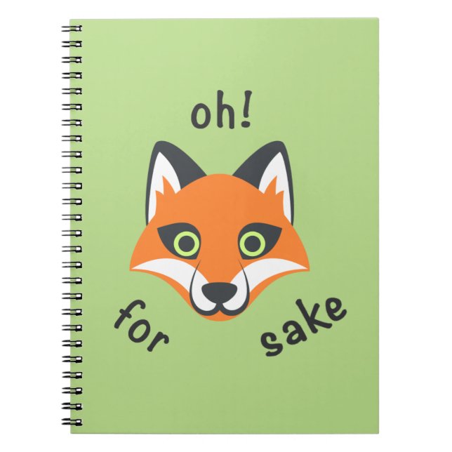 Carnet Oh! Pour Fox Sake phrase dessin animé Emoji (Devant)