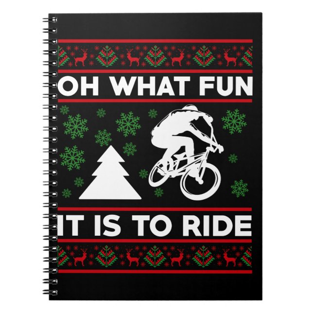 Carnet Oh Quelle Joie De Faire Du Vélo Noël (Devant)