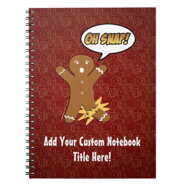 Carnet Oh rupture, bonhomme en pain d'épice avec la jambe (Devant)