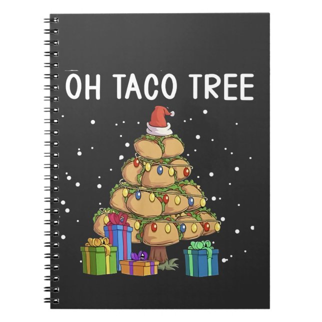 Carnet Oh Taco Tree Drôle Nourriture Mexicaine Laide Noël (Devant)