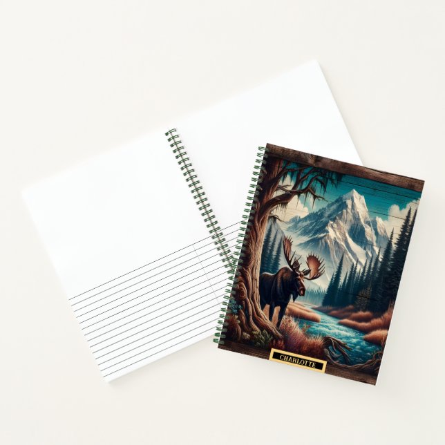 Carnet Oie au bord d'une rivière paisible à la tombée de  (Intérieur)