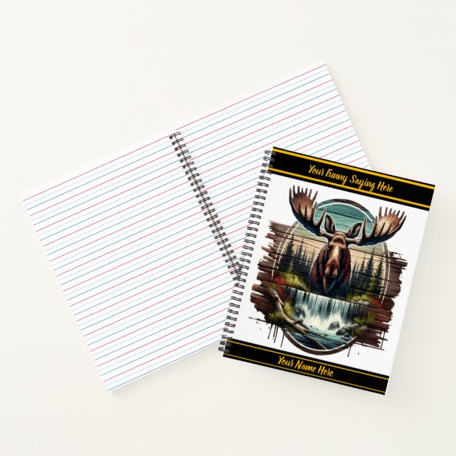 Carnet Oie majestueuse près d'une cascade sereine à l'aub (Intérieur)