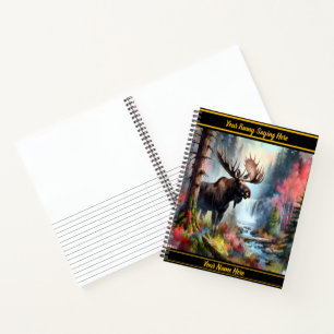 Carnet Oie majestueuse près d'une cascade vibrante