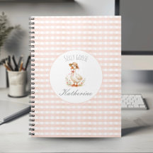 Oie Ridicule Élégant Rose Filles Nom Personnalisé 