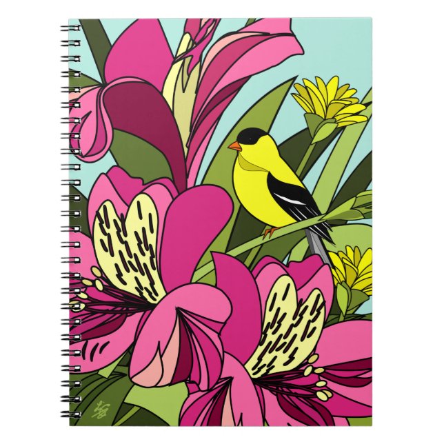 Carnet Oiseau américain Goldfinch (Devant)